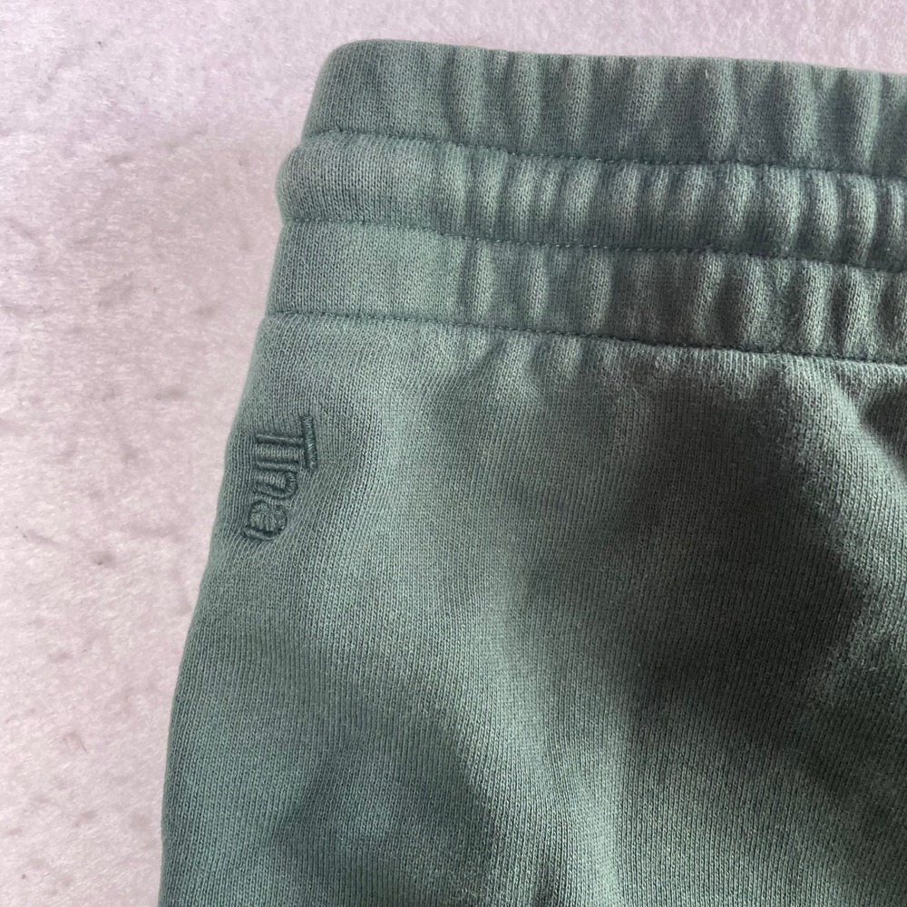 Tna Cozy AF Fleece Sweatpants Womens S Green Elastic Waist Joggers Drawstring